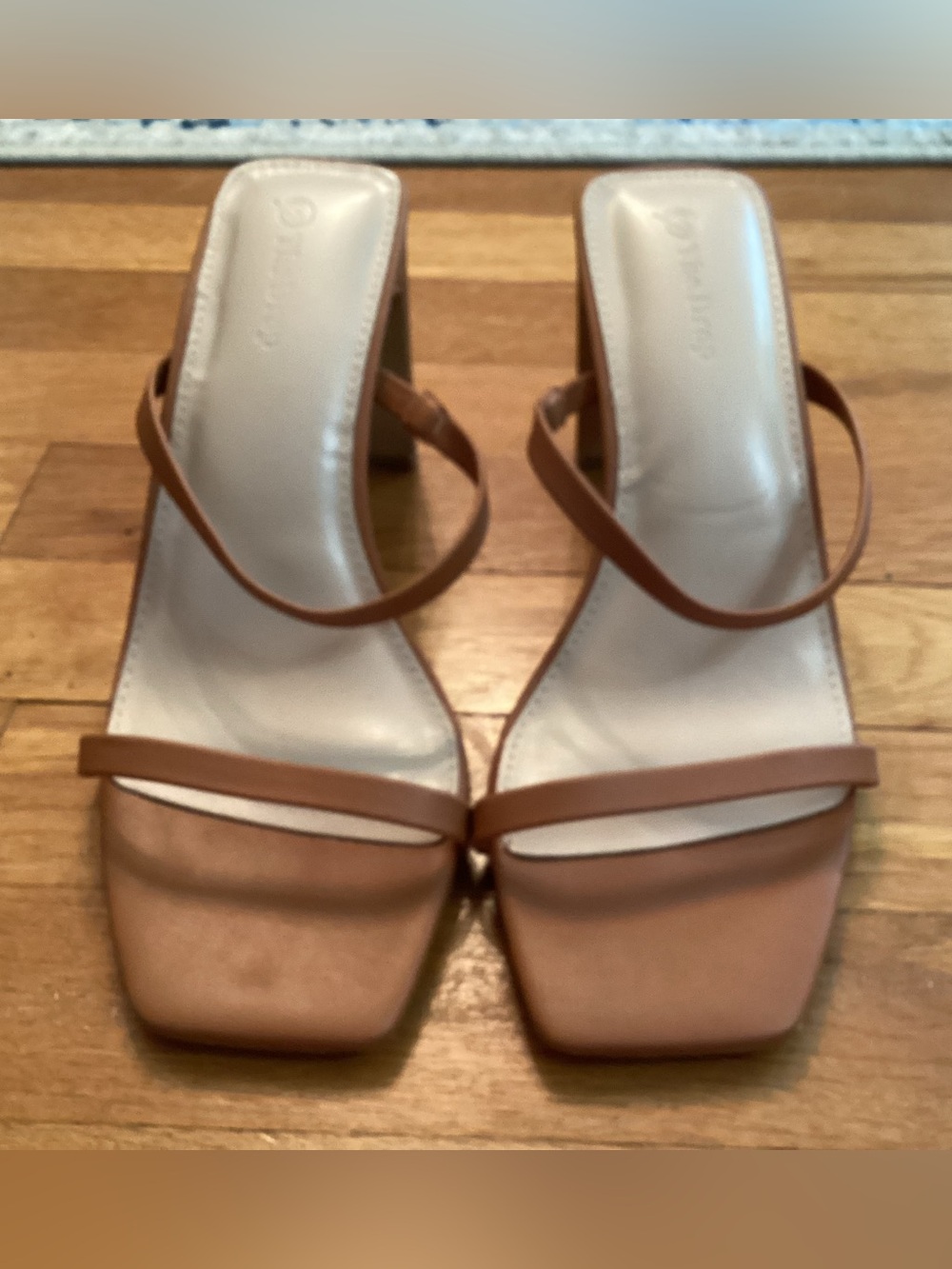 Women's Strappy Square-Toe Sandals in Tan